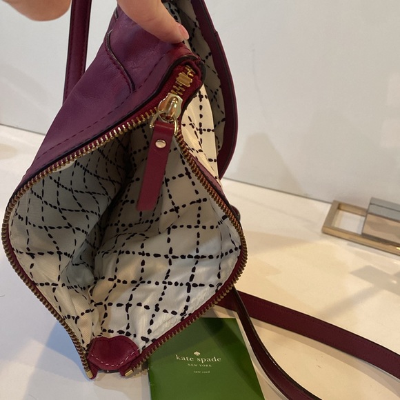 Kate Spade Fremont Place Julian Crossbody Bag - Red Plum Leather GUC - Picture 12 of 15